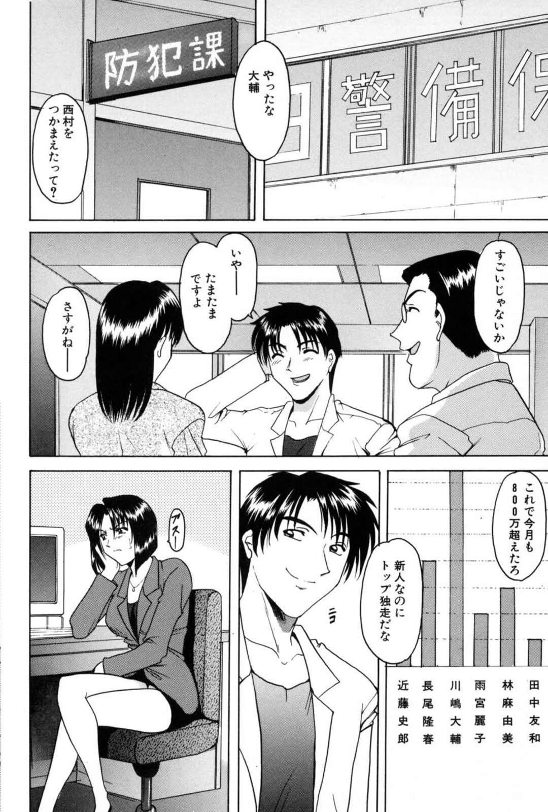 【エロ漫画】隙をつかれ拘束されてしまう巨乳のハンターお姉さん…乳首を舐められ犯されそうになるも間一髪助けられた男に口止めとしてご奉仕フェラをして中出しセックスしちゃう【星野竜一：バウンティーハンター麗子】