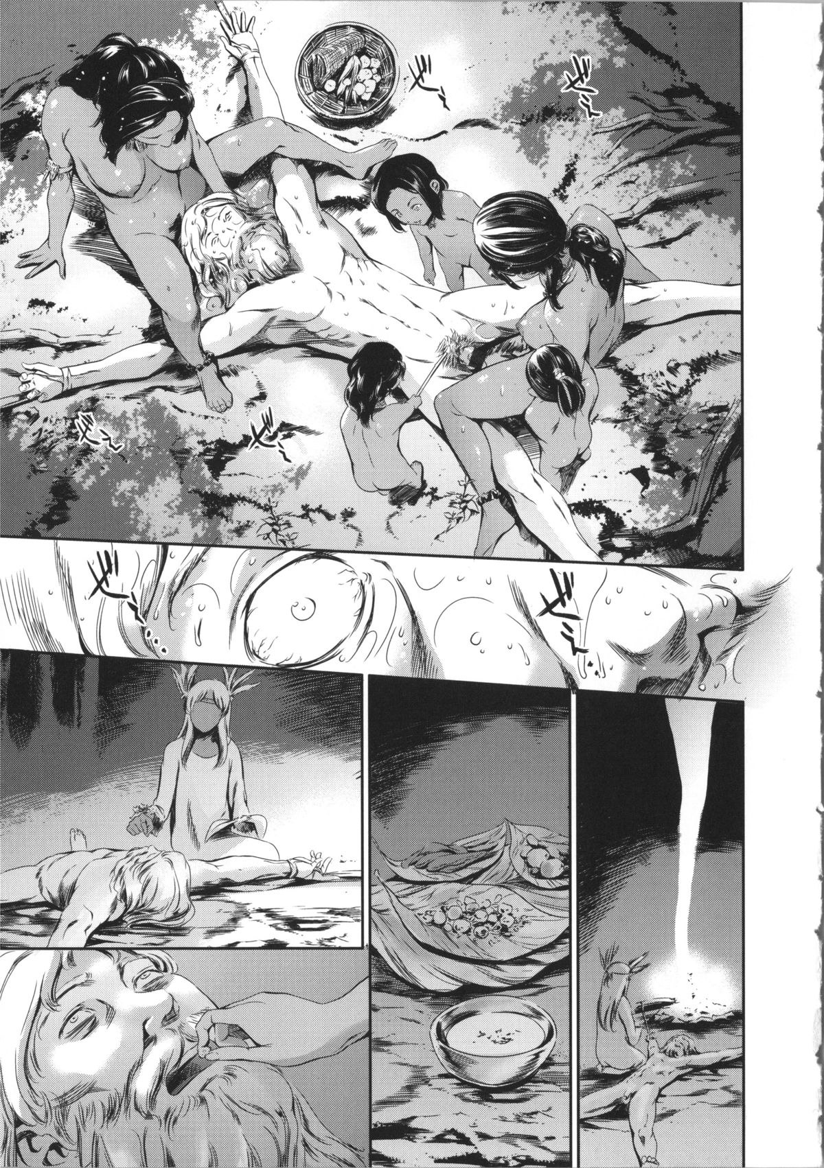 【エロ漫画】神父を拘束して逆レイプしちゃう野獣お姉さんたち…フェラや騎乗位で生ハメ中出しイチャラブセックスしちゃう【まぐろ帝國：MISSIONARY POSITION】