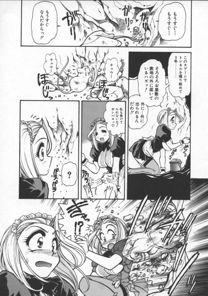 【エロ漫画】緊縛プレイで調教されちゃうメイドお姉さん…騎乗位やバックで生ハメ中出しセックスで絶頂アクメ堕ちしちゃう【マーシーラビット：めいどDon'tCry!】