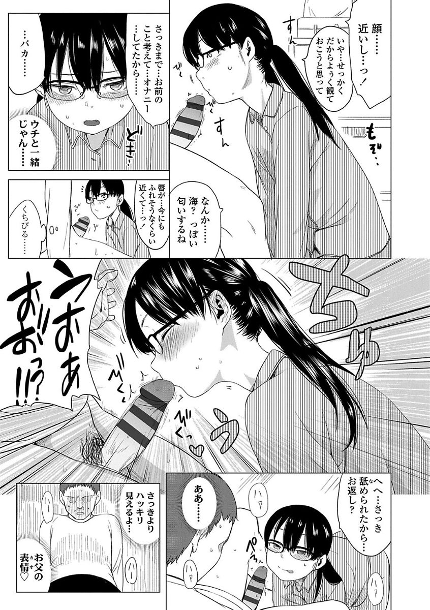 【エロ漫画】お風呂で調教されていちゃラブセックスしちゃうロリ少女…手マンやクンニで生ハメ中出しいちゃラブセックスしちゃう【堀出井靖水：綴ちゃんの処女喪失】